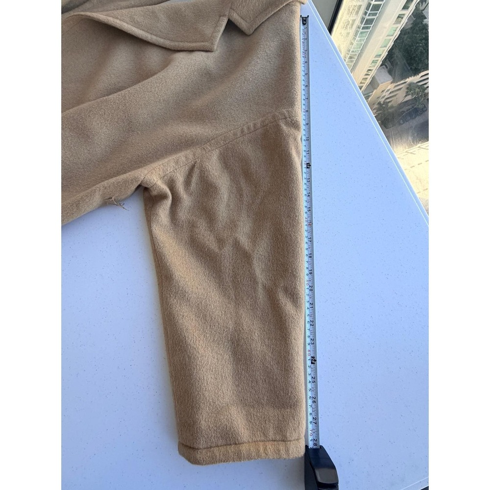 Camel Hair Vintage 90s Coat Belted Wrap Size 12 Made in USA‎ - Picture 9 of 11